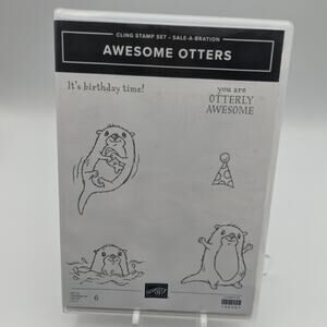 Stampin Up Stamp Set AWESOME OTTERS 158087 Stamping Cardmaking Craft Papercraft